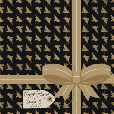 Happy Holidays 🎁 2022 gift happy new year holidays illustration present procreate