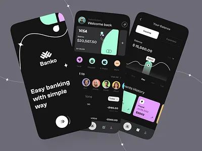 Finance service - mobile app app bank banking crypotcurrency crypto finance fintech money payment payment getway product designer transaction transfer money ui ux wallet web website