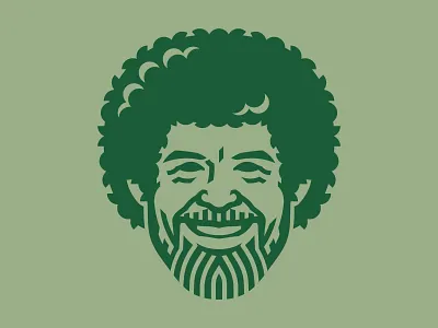 Bob Ross Logo art bobross brand branding design happyaccidents happylittletrees identity illustration joyofpainting logo painting ross vector