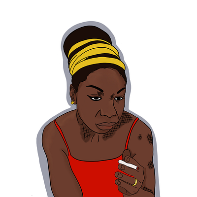 Nina Simone Illustration high priestess illustration nina simone procreate