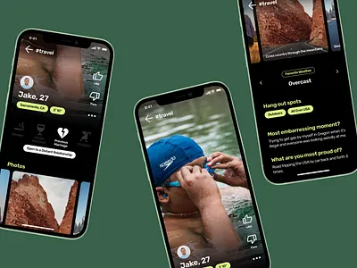 About Profile - Social App about app community connection dark dark ui family feed follow influencers interest mobile post profile page social social feed social media social network trending ui