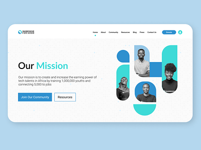 Ingressive4Good - Home Page Redesign design redesign ui ux website