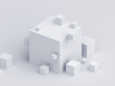 Cubes 3d abstract animation art background blender block clean cube design geometric loop minimalist motion graphics render shape simple visual white