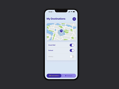 Destination Notifier App - GetMyDestino graphic design invision mobile app motion graphics ui