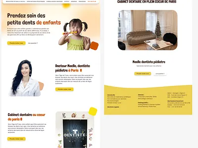 Site dentiste pédiatre design siteinternet siteweb uidesign webdesign webdesigner