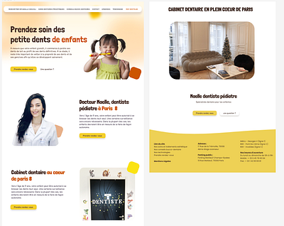 Site dentiste pédiatre design siteinternet siteweb uidesign webdesign webdesigner