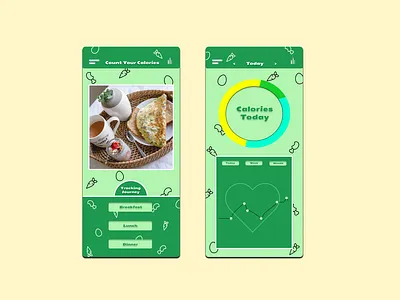 Count Your Calories Mobile App Design branding business calories app design figma graphic design landing page logo mobile app typography ui ux vector