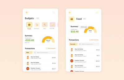 Budgeting App app budget budgetapp design money transactions ui