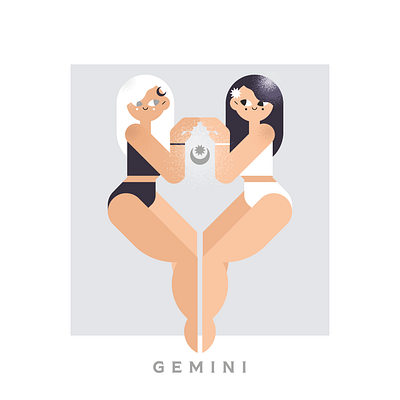 Gemini design graphic design illustration vector
