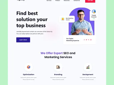 Creative Agency Landing Page business coach business insider creative agency creative business creative multipurpose website design digital agency financial manager and adviser freelance website. investment consulting modern websites startup agency template design typography ui ux website