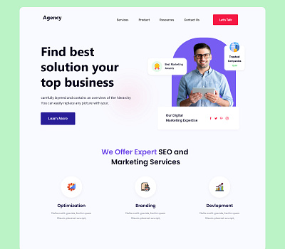 Creative Agency Landing Page business coach business insider creative agency creative business creative multipurpose website design digital agency financial manager and adviser freelance website. investment consulting modern websites startup agency template design typography ui ux website