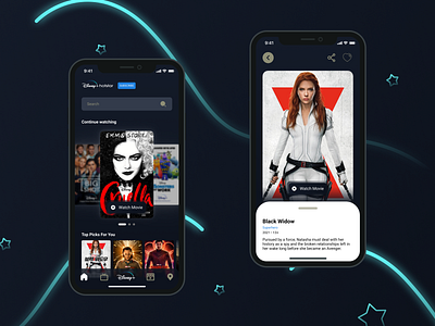 Streaming Disney+ Hotstar App Redesign disney disney hotstar mobile app movie app netflix stream streaming streaming app