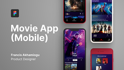 Movie streaming App (Mobile) 3d animation app branding design illustration logo motion graphics ui vector