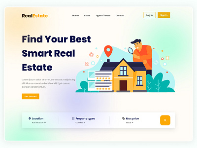 Real Estate Landing Page Design 3d website apartment building business logo graphic design home page illustration landing page mobile app design modern logo design print design product design properties property real estate agency real estate homepage real estate landingpage uiux web design website