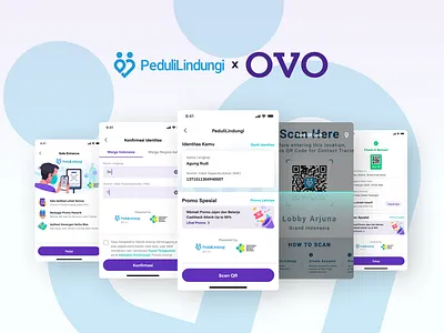 PeduliLindungi Safe Entrance in OVO app ui