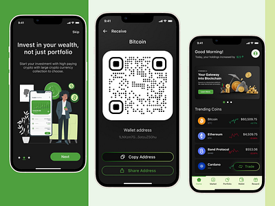 Crypto Concept App bitcoin bitcoinmining blockchain btc crypto cryptocurrency cryptotrading eth ether ethereum figma investing sketch ui ui ux ui design uidesign uiux ux visual design