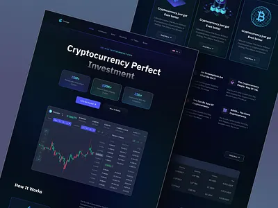 Trading - Cryptocurrency Web 3d design branding crypto crypto currency crypto dashboard crypto landing page crypto wallet crypto wallet web crypto web cryptocurency web cryptocurrency landing page cryptocurreny design homepage landing page ui ux wallet landing page web website