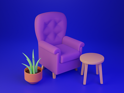 3d sofa design by XLENT Studio ✨ 3d 3d object blender ui ux