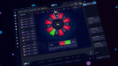 UP-X Reel'22 apps casino crash dark ui dashboard finance gambling game interface gaming illustration interaction interface lottery player product design roulette service slots ui web design