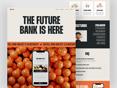 Mukbank Landing Page Animation animation bank bank website banking clean finance finance web financial landing page ui ux web web design