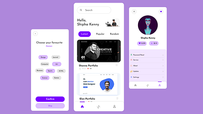 Portfolio app branding design logo ui ux