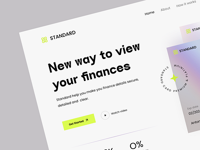 Standard Finance clean clean design clean ui credit card dark theme finance fintech light theme modern modern design modern ui money trending trending ui trendy ui ui ui ux web design website website design