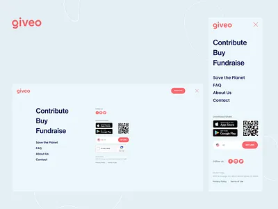 giveo.app app design giveo menu responsive ui ux web webdesign
