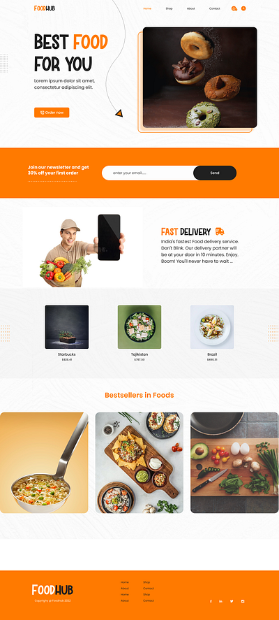 Best Food Website Mockup Design 2022 branding concept custom design design figma food food design food website graphic design logo mockup typography ui web web mockup website xd