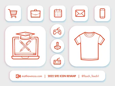 2022 Site Revamp Icon Set | www. adobe illustrator design icon set icons illustration illustrator ui vector art visual design we design