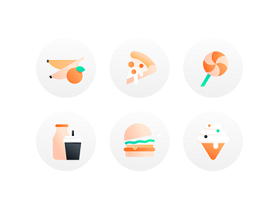 Diet Icons app diet food icons illustration