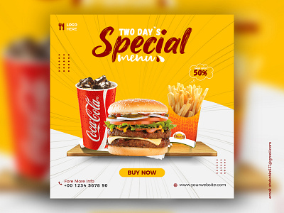 Special food menu social media post design template ads banner brand identity branding chicken cocacola design discount facebook ads design fast food food graphic design instagram post design print promotion salad social media ads design social media design social media post design web banner