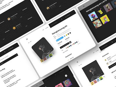 CyberConnect - Web3 Profile Page V1.0 bitcoin blockchain btc crypto homepage minimal minimalist nft profile social ui web web3 website