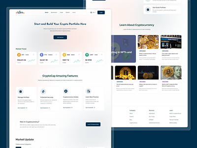 Cryptocurrency Trading Website adobe xd application design design illustration logo minimal minimalist mobile ui visualization