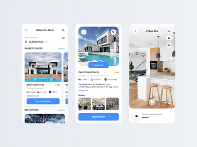 Real estate rental agency agency apartment app design estate home rent house minimalism mobile property real estate rent ui web