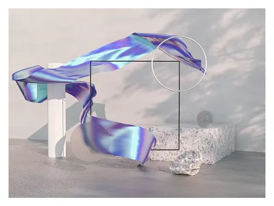 Wavy 3d design illustration octane