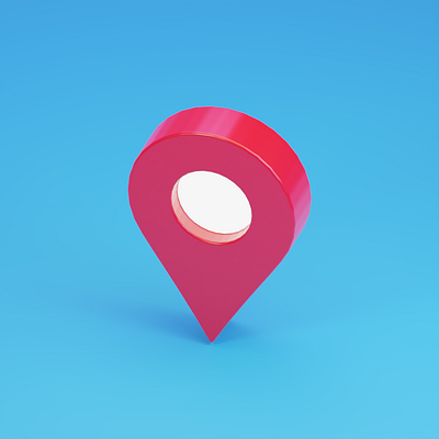 Location icon 3d blender blender gps blender location design gps gps icon location location icon