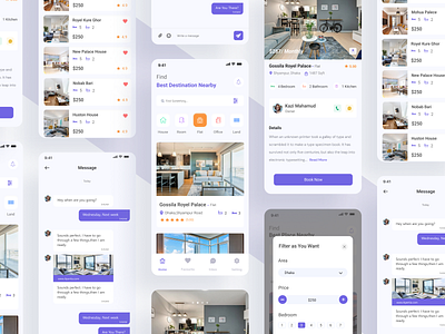 Real Estate App Design apartment app design app booking app building management app clean design flat management app design house land landing page minimal app design mobile app mobile design property management app design real estate real estate app design ui ux user experience user interface design web design