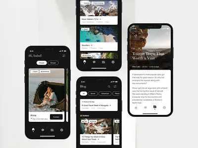 Mobile design for Travel App app concept creative design mobile travel typography ui ux