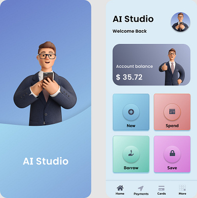 3D mobile App 3d 3dapp 3ddesign app colorful mobileapp ui ux