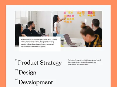 Agency Services Section (Landing Page) concept design landing page ui web design website