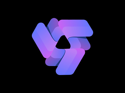 Abstract Play Logo abstract brand identity branding creative ecommerce entertainment gradient icon logo media multimedia music platform play play button sound streaming triangle vector visual identity