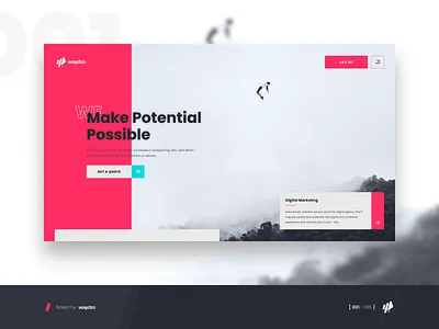 Digital Marketing Concept branding concept design digitalmarketing graphic design motivation pink ui ux waydzo webdesign website website design websiteconcept