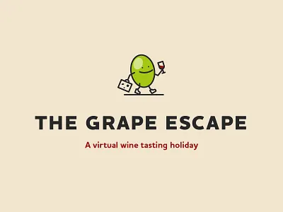 The Grape Escape - 1 alcohol design drinking icon icons illustration simple walking wine