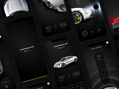 Porsche | App app car dark interaction porsche ui ux