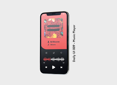 Daily UI 009 - Music Player 009 app daily ui 009 dailyui design graphic design lecteur de musique music player ui