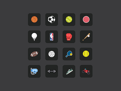 Mobile App -Sport Icon Design 3d animation app branding design graphic design icon design illustration logo motion graphics typography ui ux vector web