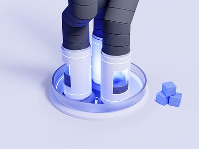 Pneumatic Tubes 3d algolia b3d blender blender3d data design fast illustration indexing tubes