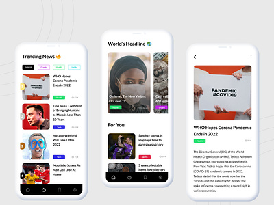 Newspaper Mobile App app design clean ui daily ui exploration ui inspiration ui mobile app mobile app design modern ui newspaper trendy ui ui ui design ui ux