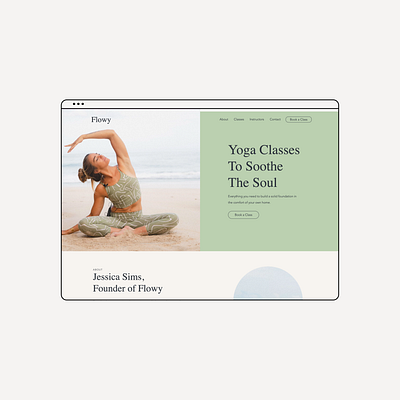 Flowy Yoga Studio • Website Template design uxui design website design wellness wellness design wellness website wellness website template wix template yoga yoga website yoga website template