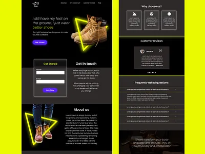 SHOES LANDINGPAGE adobe photoshop adobe xd best best design branding design dribbleshot graphic design illustration landingpage leadgeneration new design popularshot product shoe design shoes ui uiux ux webpage